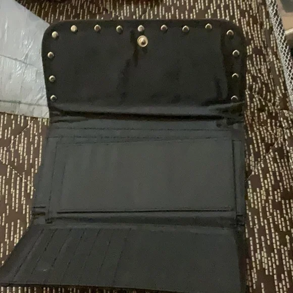Black Studded Wallet - Picture 2 of 5